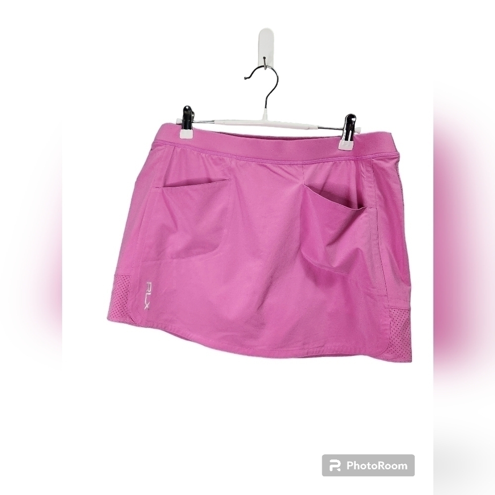 RLX Ralph Lauren Aim 15in Resort Rose Womens Golf Skort Sz.M Athletic Athleisure